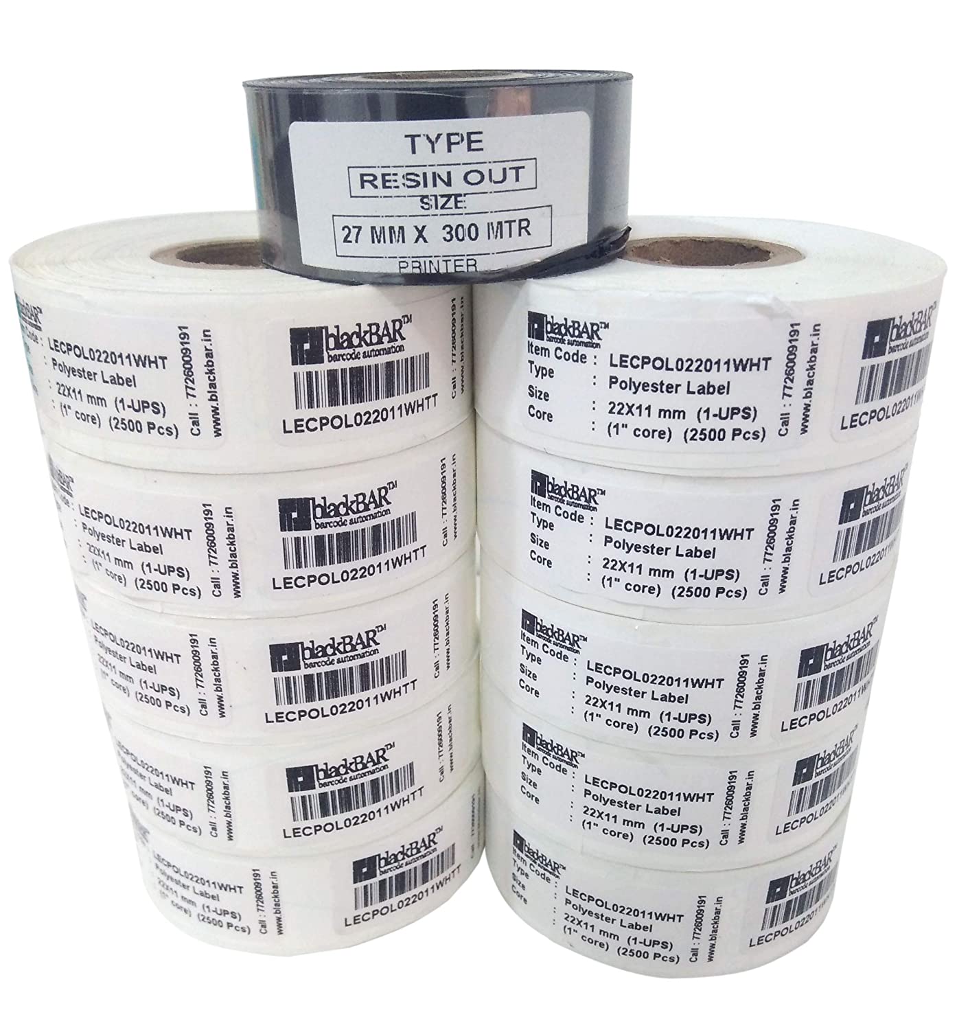 WHITE RIBBON BARCODE